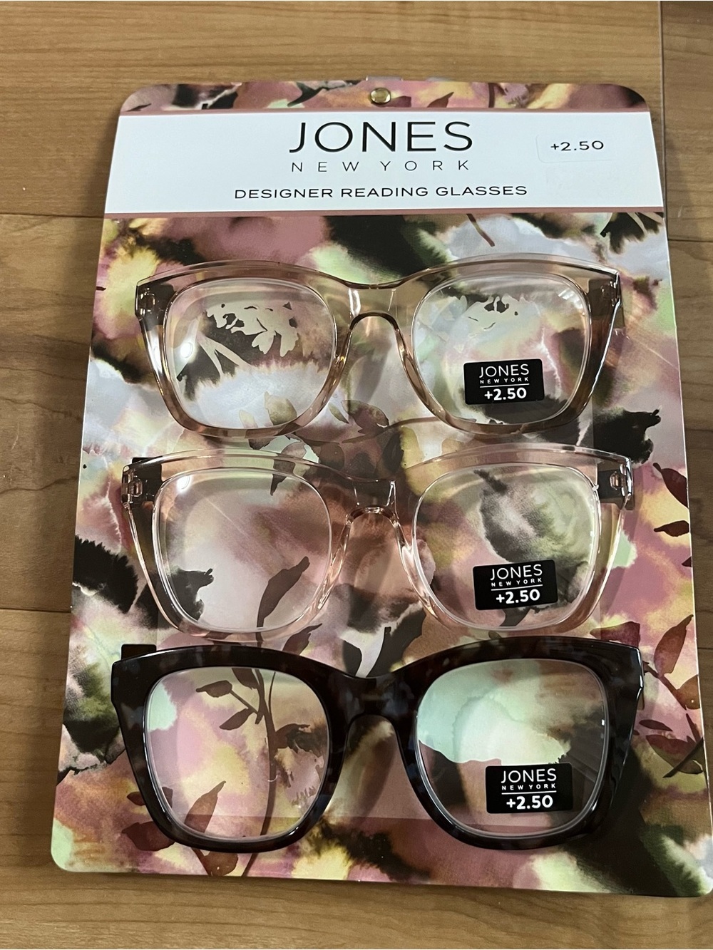 Jones New York Designer Reading Glasses 3-Pack +2.50 Readers